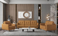 Radwan Camel Leather Sofa - Inland Furniture (San Bernardino, CA)