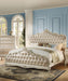 Acme Chantelle Queen Bed with Button Tufted Panels in Pearl White 23540Q - Inland Furniture (San Bernardino, CA)