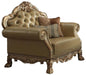 Acme Dresden Chair w/ 2 Pillows in Gold Patina 53162 - Inland Furniture (San Bernardino, CA)