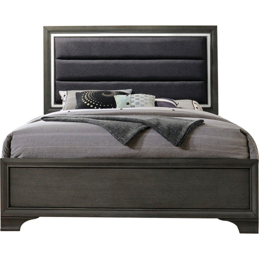 Acme Furniture Carine II Queen Panel Bed in Gray 26260Q - Inland Furniture (San Bernardino, CA)