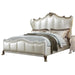 Acme Furniture Dresden II King Bed in Pearl White PU & Gold Patina 27817EK - Inland Furniture (San Bernardino, CA)