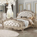 Acme Furniture Gorsedd Queen Panel Bed in Antique White - Inland Furniture (San Bernardino, CA)