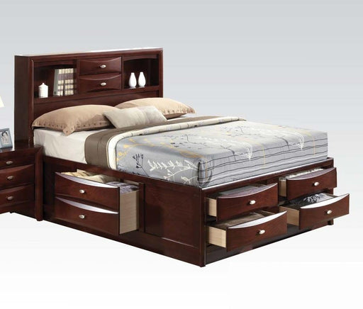 Acme Ireland Queen Storage Bed in Brown 21600Q - Inland Furniture (San Bernardino, CA)