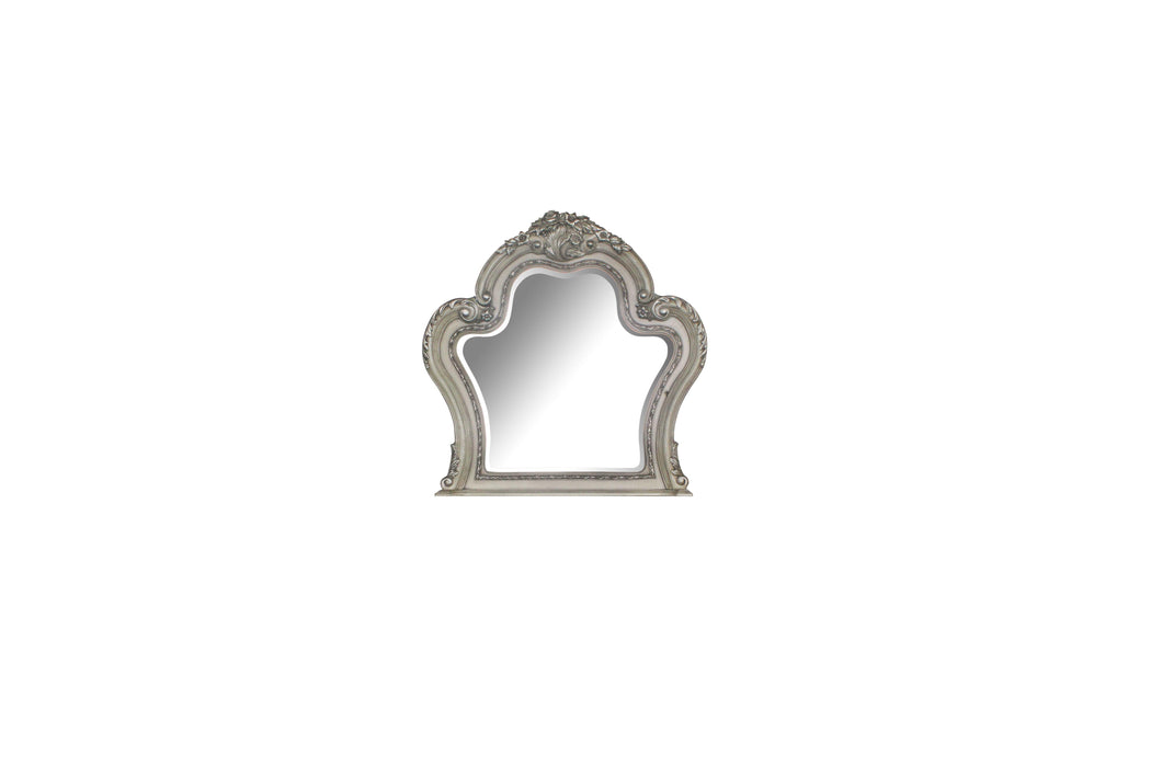 Dresden Vintage Bone White Mirror - Inland Furniture (San Bernardino, CA)