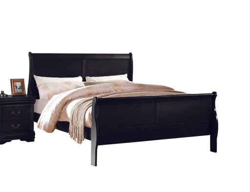 Louis Philippe Black Twin Bed - Inland Furniture (San Bernardino, CA)