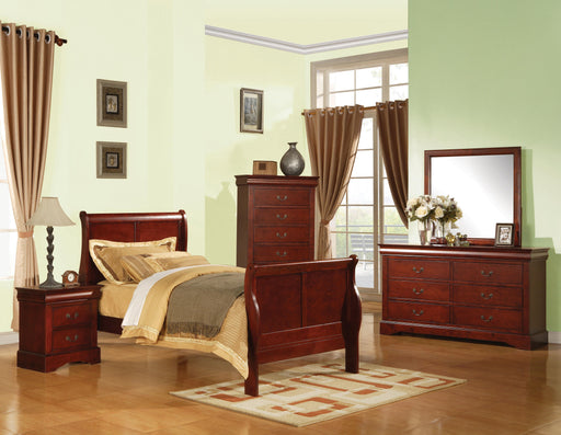 Louis Philippe III Cherry Twin Bed - Inland Furniture (San Bernardino, CA)
