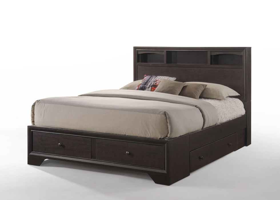 Madison II Espresso Queen Bed - Inland Furniture (San Bernardino, CA)