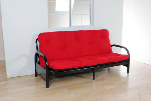 Nabila Red & Black Full Futon Mattress, 6"H - Inland Furniture (San Bernardino, CA)
