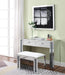 Noralie PU, Mirrored & Faux Diamonds Vanity Stool - Inland Furniture (San Bernardino, CA)