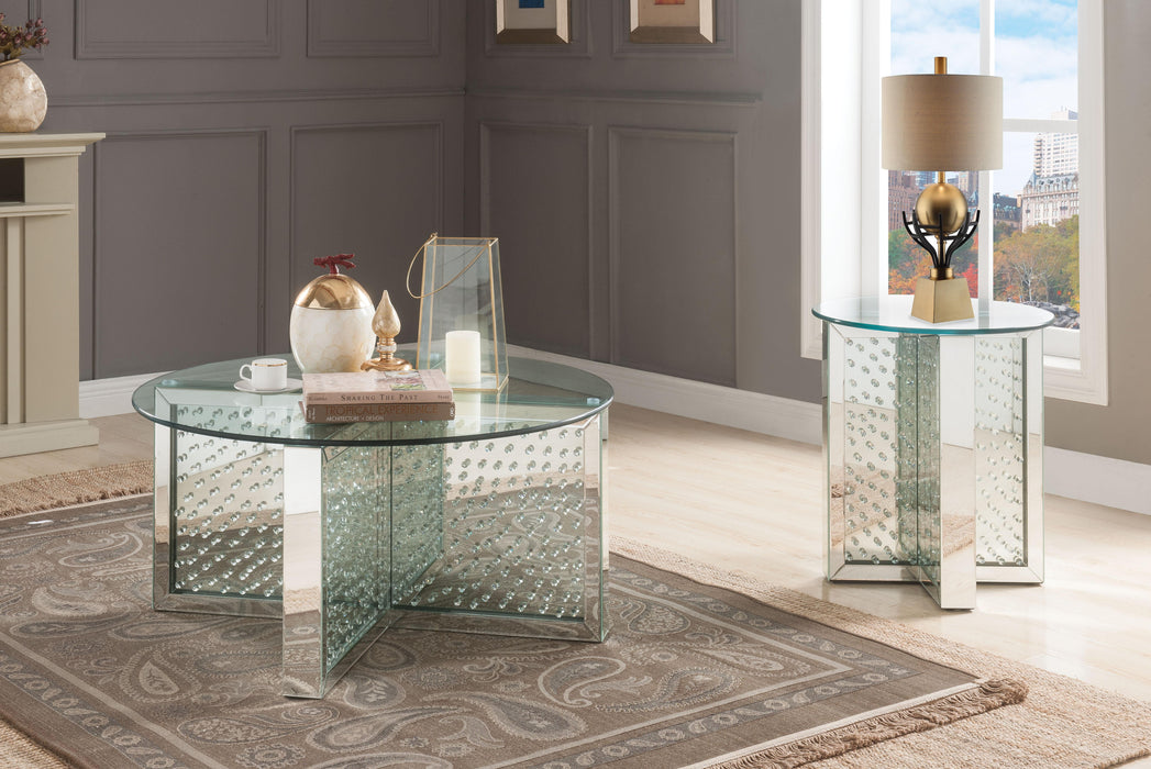 Nysa Mirrored & Faux Crystals Coffee Table - Inland Furniture (San Bernardino, CA)