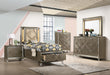 Skylar LED, PU & Dark Champagne Twin Bed (Storage & LED) - Inland Furniture (San Bernardino, CA)