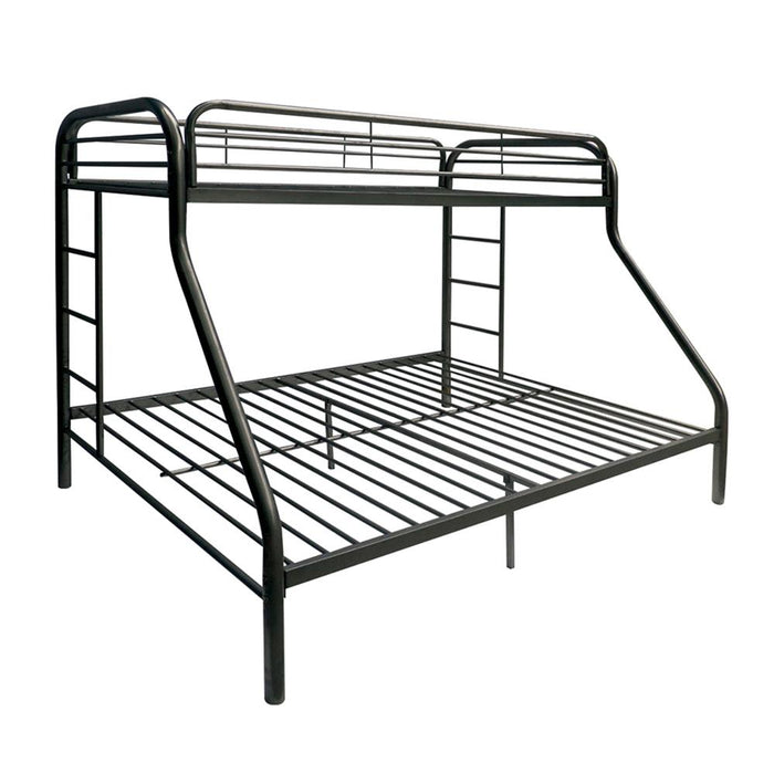 Tritan Black Bunk Bed (Twin/Full) - Inland Furniture (San Bernardino, CA)