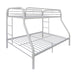 Tritan White Bunk Bed (Twin/Full) - Inland Furniture (San Bernardino, CA)