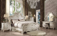 Versailles Bone White Eastern King Bed - Inland Furniture (San Bernardino, CA)