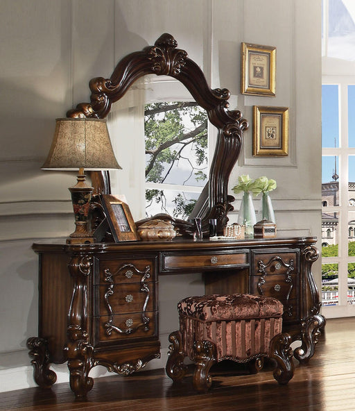Versailles Cherry Oak Vanity Desk - Inland Furniture (San Bernardino, CA)