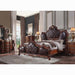 Picardy PU & Cherry Oak California King Bed - Inland Furniture (San Bernardino, CA)