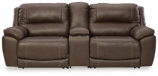 Dunleith Power Reclining Loveseat with Console - Inland Furniture (San Bernardino, CA)
