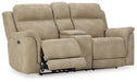 Next-Gen DuraPella Power Reclining Loveseat with Console - Inland Furniture (San Bernardino, CA)