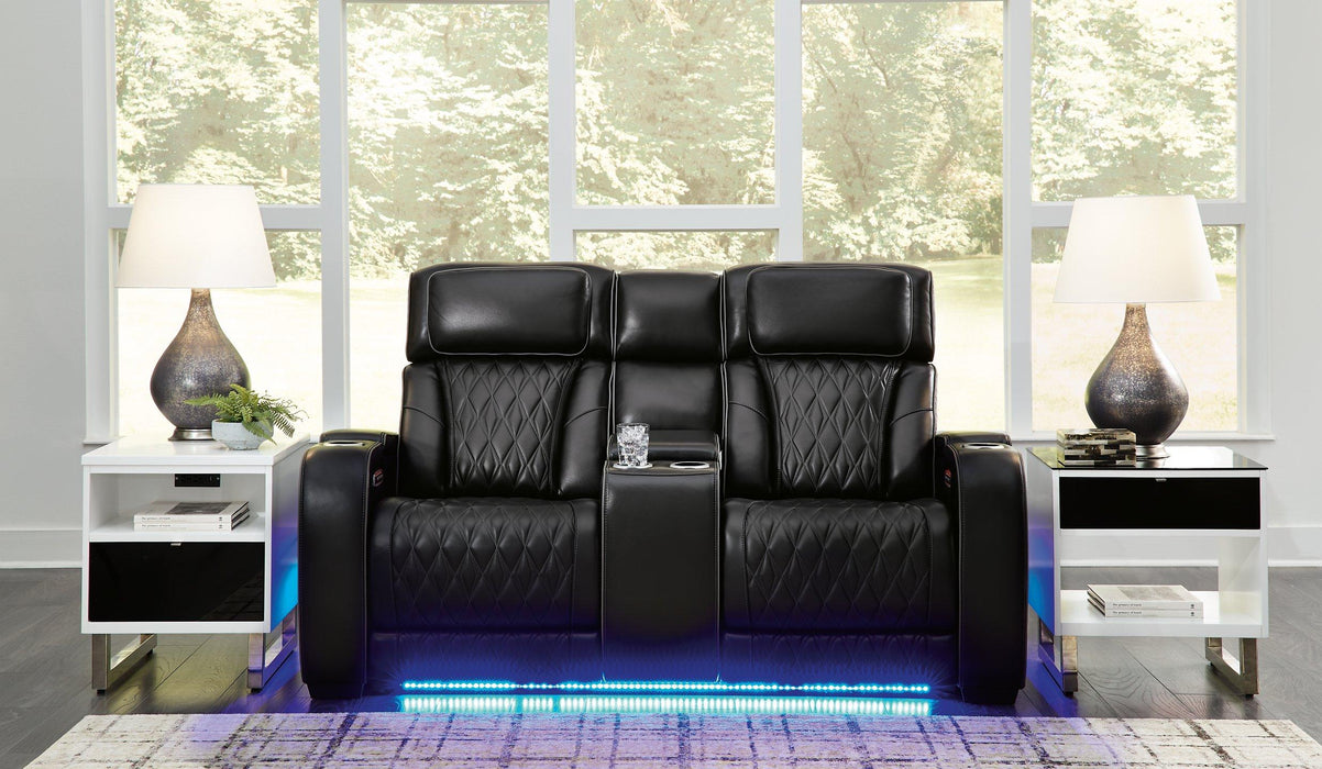 Boyington Power Reclining Loveseat with Console - Inland Furniture (San Bernardino, CA)