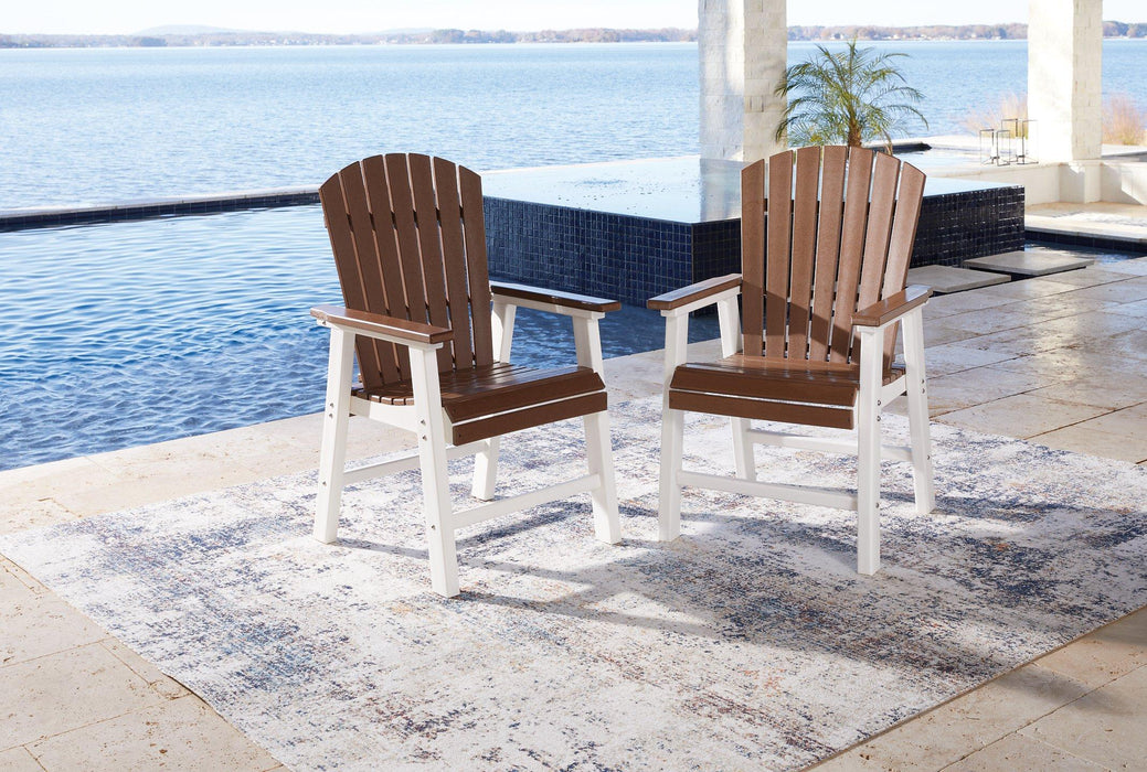 Genesis Bay Outdoor Dining Arm Chair (Set of 2) - Inland Furniture (San Bernardino, CA)