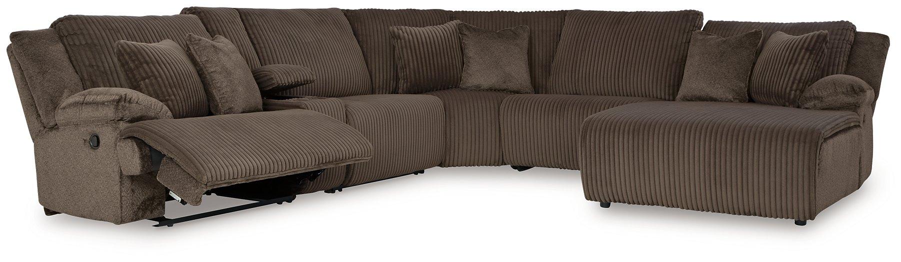Top Tier Reclining Sectional with Chaise - Inland Furniture (San Bernardino, CA)