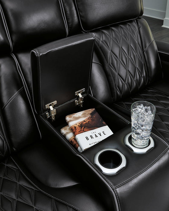 Boyington Power Reclining Loveseat with Console - Inland Furniture (San Bernardino, CA)