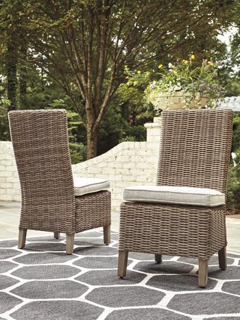 Beachcroft Outdoor Side Chair with Cushion (Set of 2) - Inland Furniture (San Bernardino, CA)