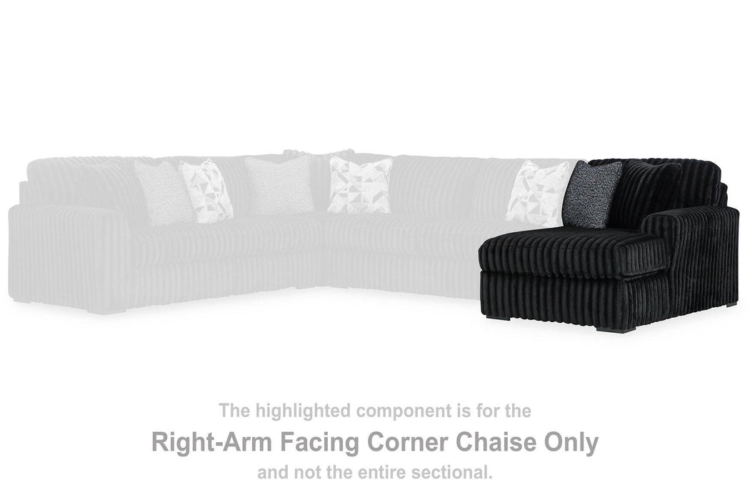 Midnight-Madness Sectional with Chaise - Inland Furniture (San Bernardino, CA)
