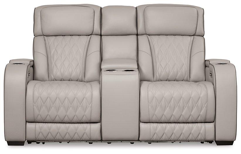 Boyington Power Reclining Loveseat with Console - Inland Furniture (San Bernardino, CA)