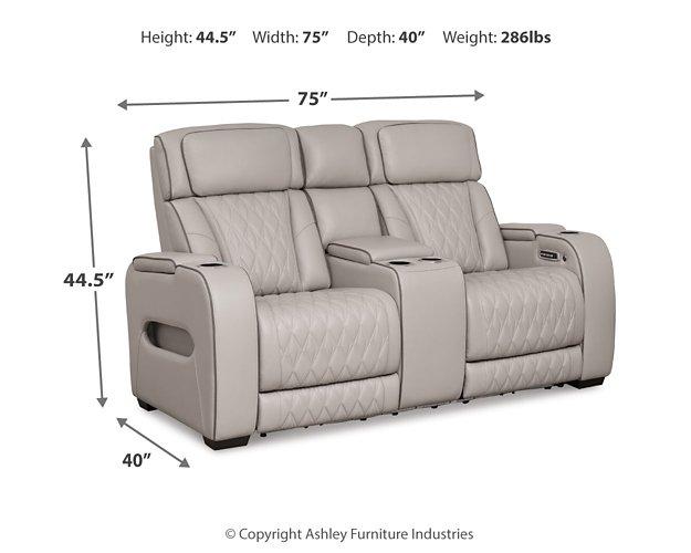 Boyington Power Reclining Loveseat with Console - Inland Furniture (San Bernardino, CA)