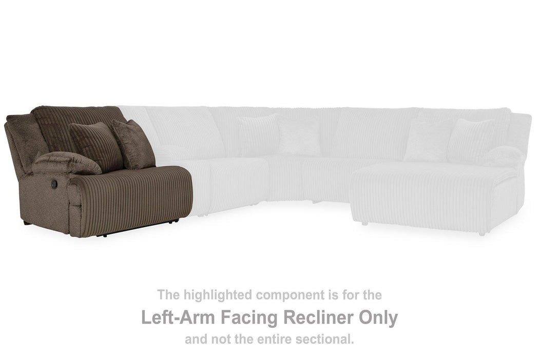 Top Tier Reclining Sectional with Chaise - Inland Furniture (San Bernardino, CA)