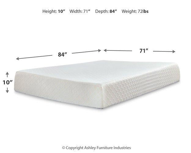 10 Inch Chime Memory Foam Mattress Set - Inland Furniture (San Bernardino, CA)