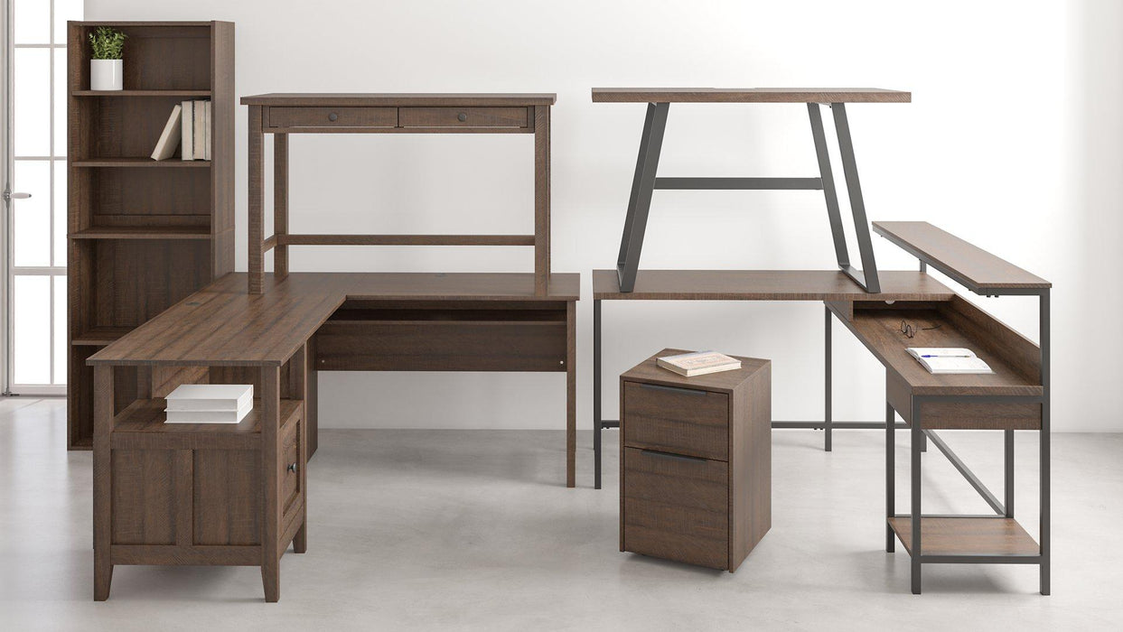 Camiburg Home Office L-Desk with Storage - Inland Furniture (San Bernardino, CA)