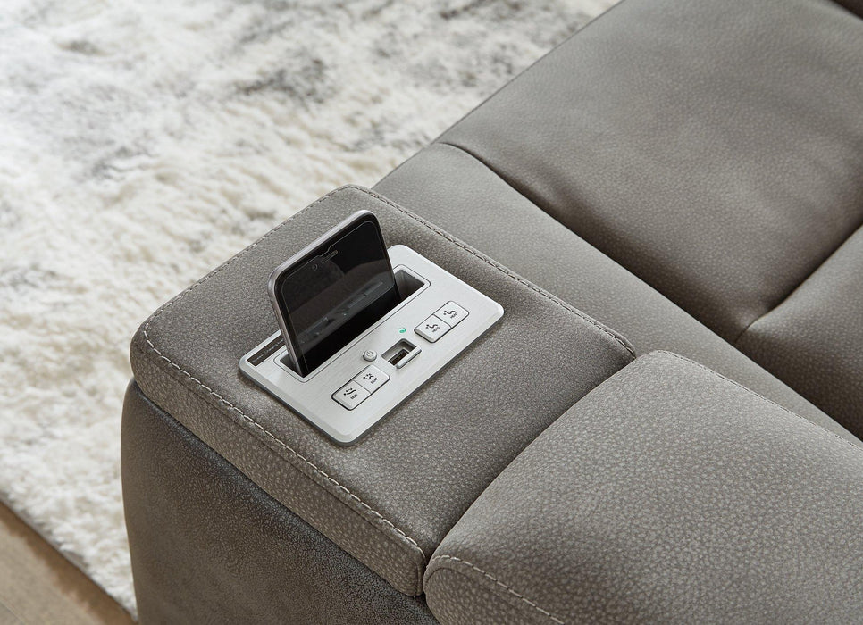 Next-Gen DuraPella Power Reclining Loveseat with Console - Inland Furniture (San Bernardino, CA)