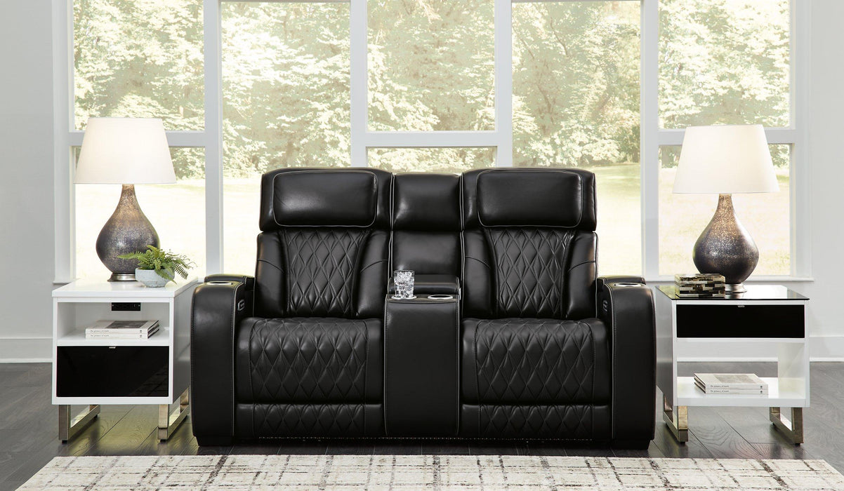 Boyington Power Reclining Loveseat with Console - Inland Furniture (San Bernardino, CA)