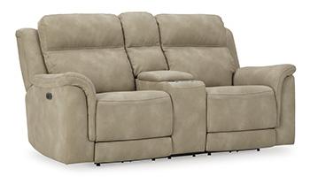 Next-Gen DuraPella Power Reclining Loveseat with Console - Inland Furniture (San Bernardino, CA)