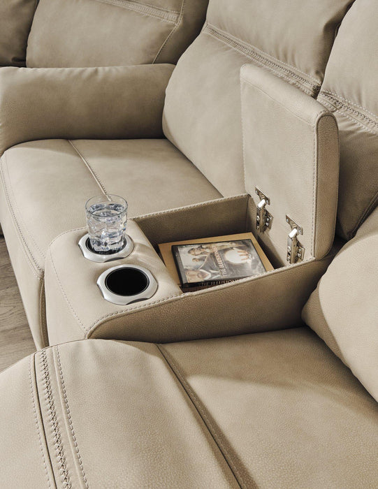 Next-Gen DuraPella Power Reclining Loveseat with Console - Inland Furniture (San Bernardino, CA)