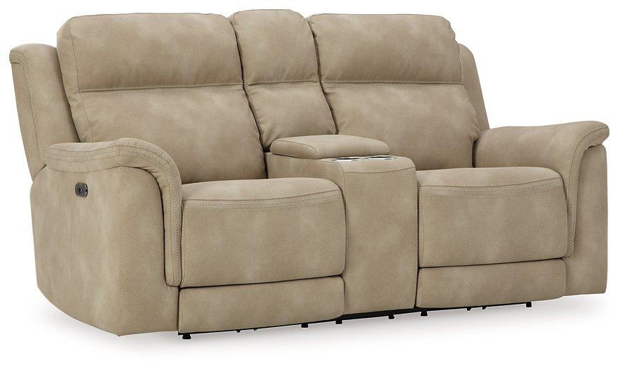 Next-Gen DuraPella Power Reclining Loveseat with Console - Inland Furniture (San Bernardino, CA)