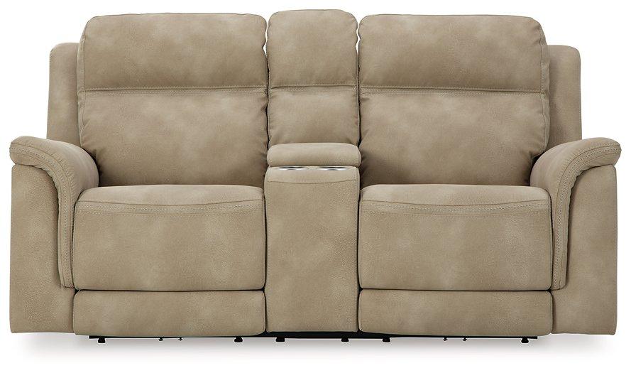 Next-Gen DuraPella Power Reclining Loveseat with Console - Inland Furniture (San Bernardino, CA)