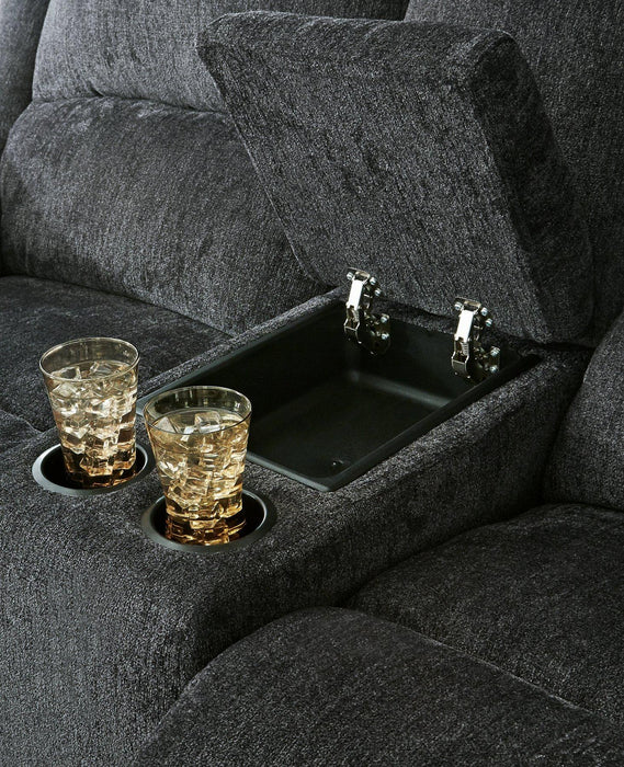 Draycoll Power Reclining Loveseat with Console - Inland Furniture (San Bernardino, CA)