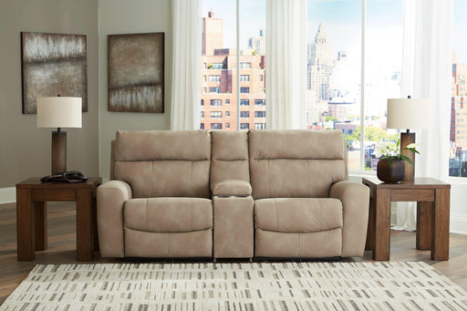Next-Gen DuraPella Power Reclining Sectional Loveseat with Console - Inland Furniture (San Bernardino, CA)
