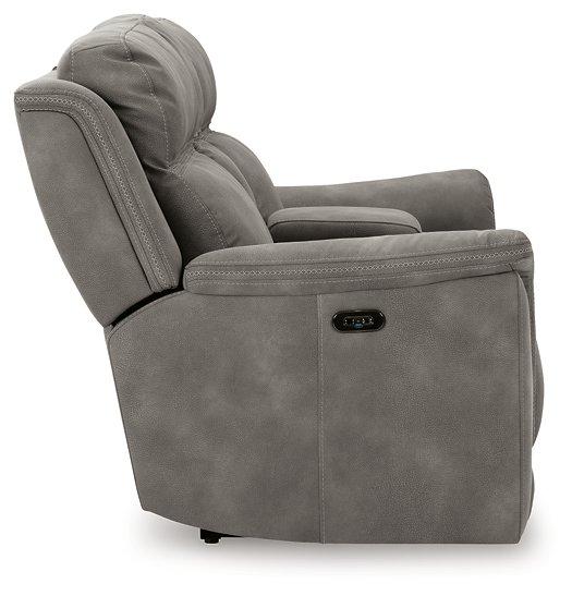 Next-Gen DuraPella Power Reclining Loveseat with Console - Inland Furniture (San Bernardino, CA)