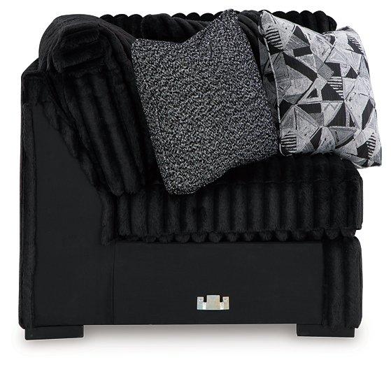 Midnight-Madness Sectional with Chaise - Inland Furniture (San Bernardino, CA)