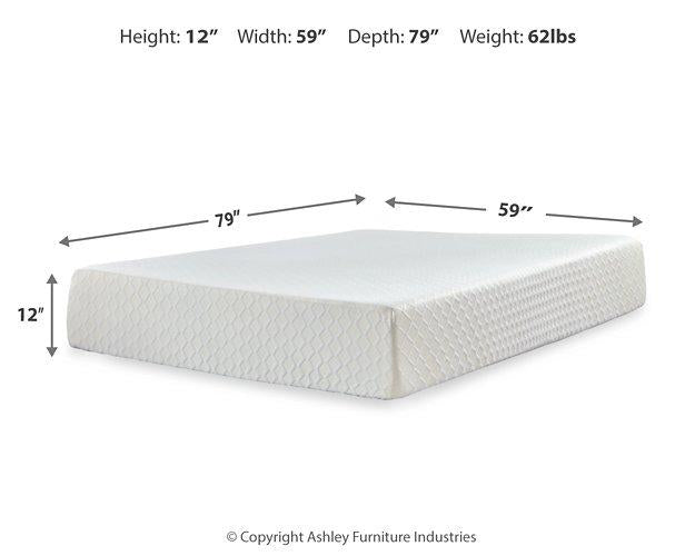 Chime 12 Inch Memory Foam Mattress in a Box - Inland Furniture (San Bernardino, CA)