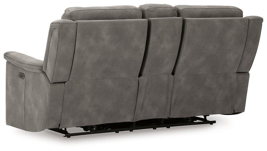 Next-Gen DuraPella Power Reclining Loveseat with Console - Inland Furniture (San Bernardino, CA)