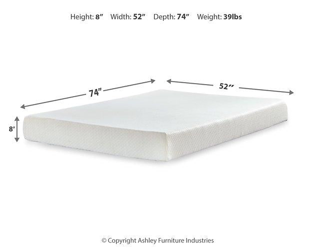 Chime 8 Inch Memory Foam Mattress in a Box - Inland Furniture (San Bernardino, CA)