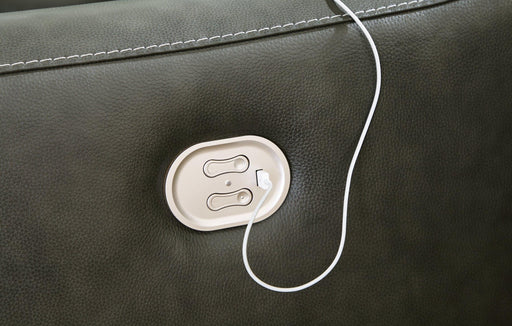 Center Line Power Reclining Sectional Loveseat - Inland Furniture (San Bernardino, CA)