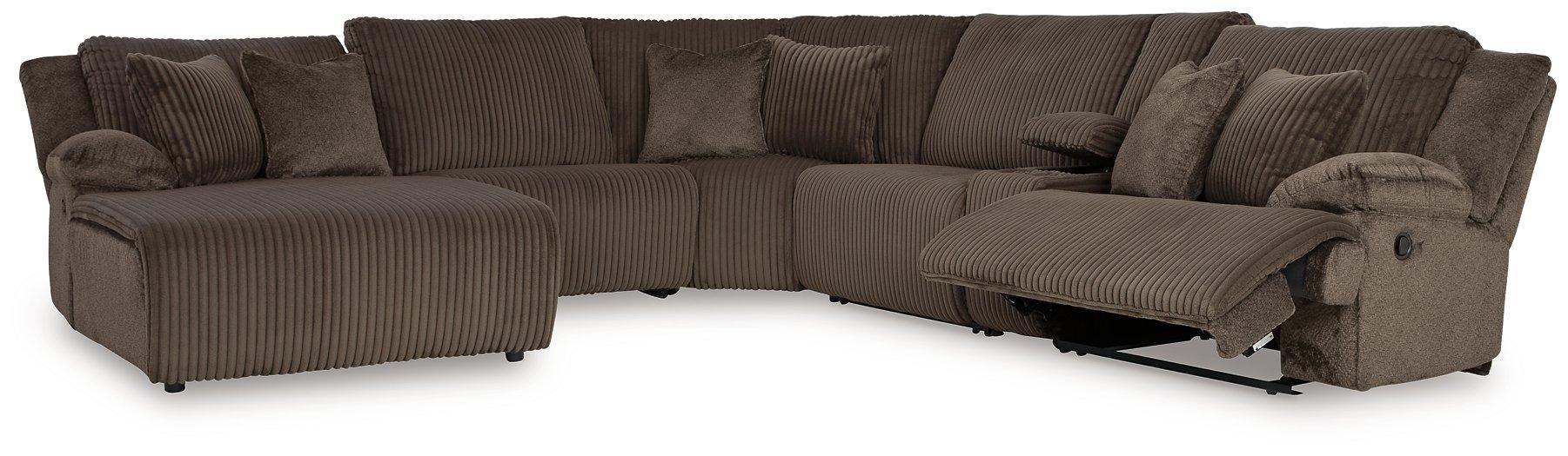Top Tier Reclining Sectional with Chaise - Inland Furniture (San Bernardino, CA)