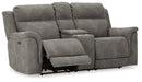Next-Gen DuraPella Power Reclining Loveseat with Console - Inland Furniture (San Bernardino, CA)
