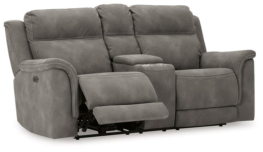 Next-Gen DuraPella Power Reclining Loveseat with Console - Inland Furniture (San Bernardino, CA)